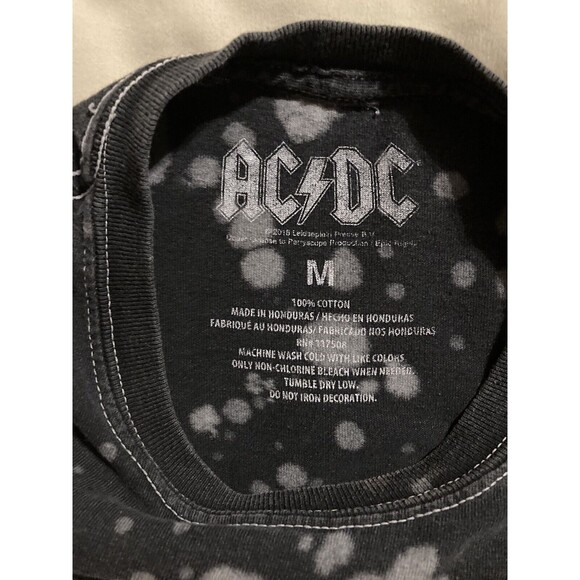 AC/DC - Back in Black Tour T-Shirt (M) • Short Sleeve, Black/Gray - Picture 3 of 5